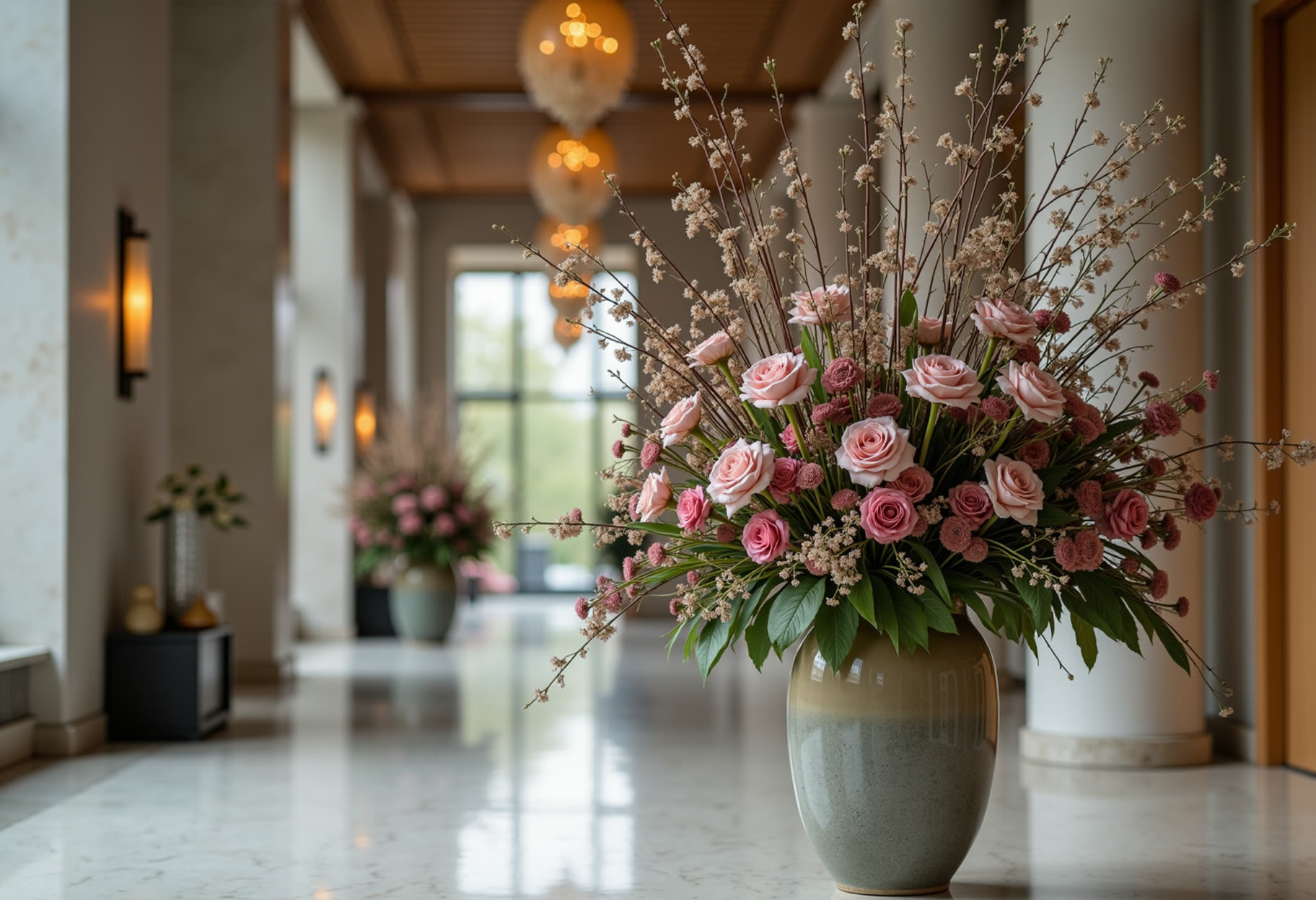 Weekly lobby arrangement for a downtown office